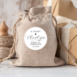 Minimalistisch A Sweet Vielen Dank, dass Sie eine Runder Aufkleber