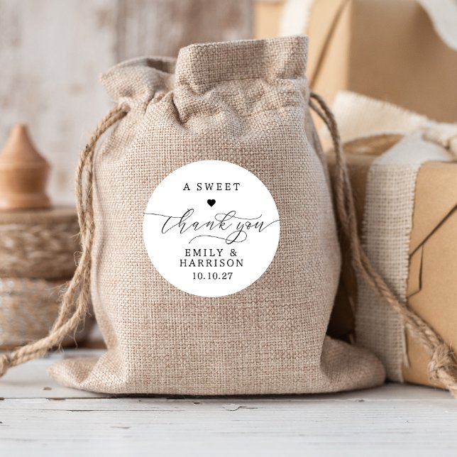 Minimalistisch A Sweet Vielen Dank, dass Sie eine  Runder Aufkleber (Von Creator hochgeladen)