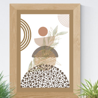 Minimalistisch Abstrakt Boho Poster