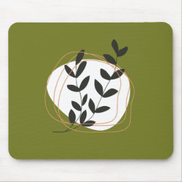 Minimalistisch abstrakt in hübscher Farbe Olivengr Mousepad