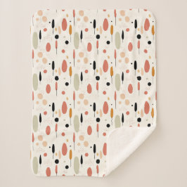 Minimalistisch Abstraktes Boho-Muster Sherpadecke