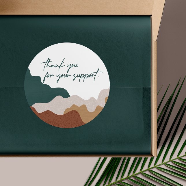 Minimalistisch Abstraktes Dankeschön an Classic Ro Runder Aufkleber (Von Creator hochgeladen)