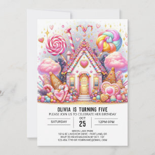 Minimalistisch Adorable Candyland Digital zum Gebu Einladung
