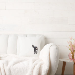 Minimalistisch Alpinistisches Gämse Bergziege auf Kissen