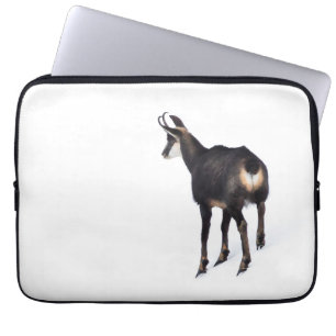 Minimalistisch Alpinistisches Gämse Bergziege auf  Laptopschutzhülle