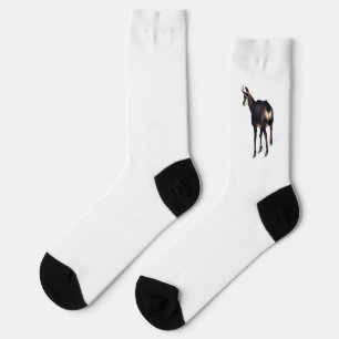 Minimalistisch Alpinistisches Gämse Bergziege auf Socken