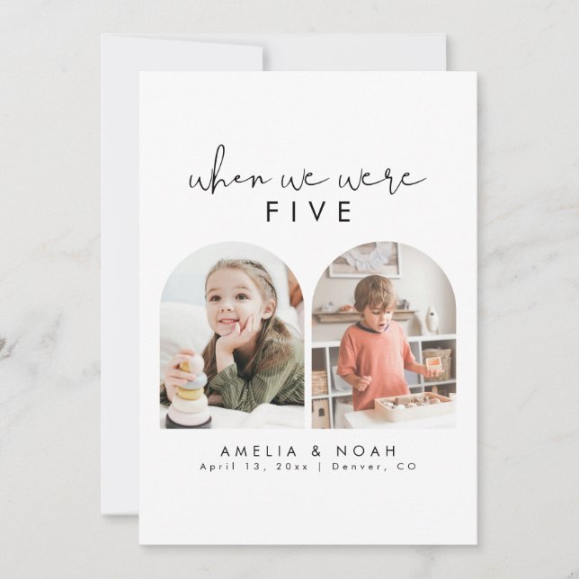 Minimalistisch, als wir Foto Tischnummer waren (Vorderseite)