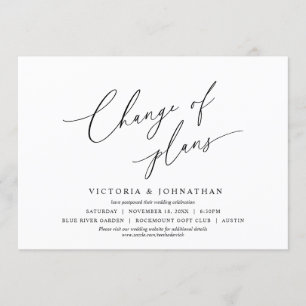 Minimalistisch, Änderung der Pläne, Änderung des D Einladung