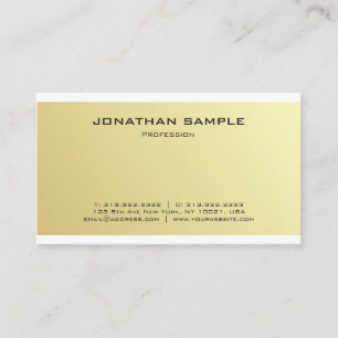 Minimalistisch angesagtes Elegantes Gold Design Lu Visitenkarte