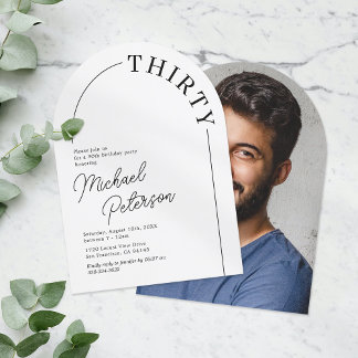 Minimalistisch Arch Adult 30. Geburtstag Einladung