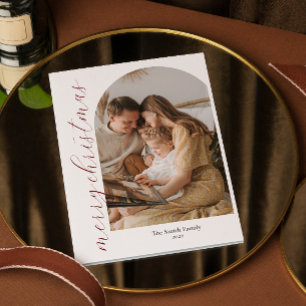 Minimalistisch Arch Christmas Foto Card Einladung