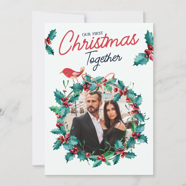 Minimalistisch Arch Erstes Weihnachtscouch Foto Feiertagskarte (Vorderseite)