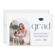 Minimalistisch Arch Foto Navy Blue Foto Abschluss