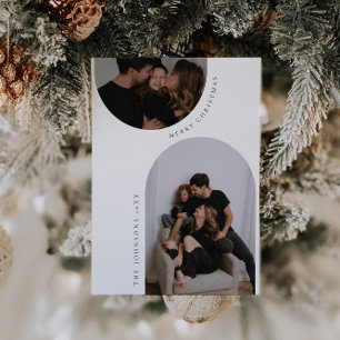 Minimalistisch Arch Foto Weihnachtskarten Einladung