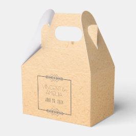 Minimalistisch Art Deco Peach Custom Wedding Geschenkschachtel