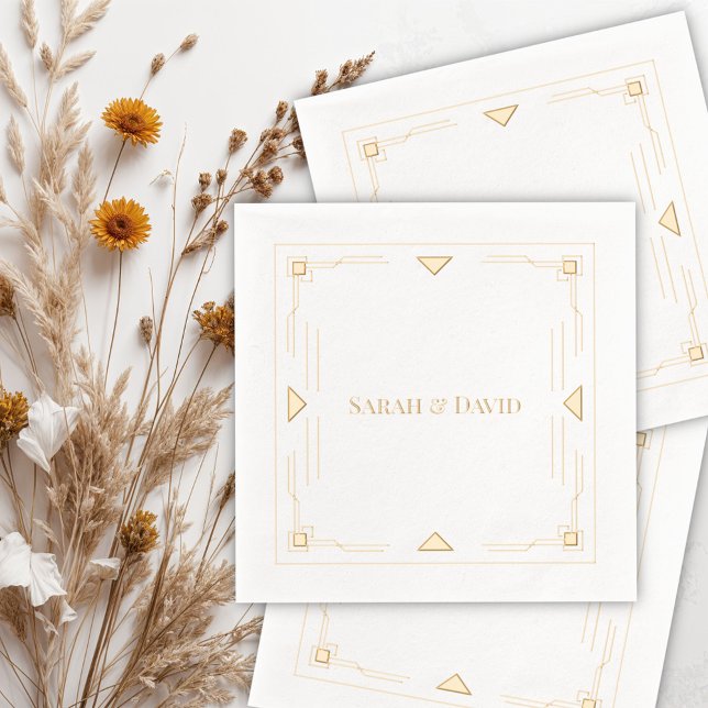 Minimalistisch Art Deco Servietten Mit Folie (Von Creator hochgeladen)