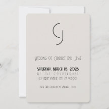 Minimalistisch Art Deco Wedding Main Einladung