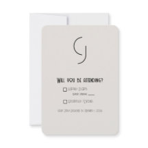 Minimalistisch Art Deco Wedding RSVP Card