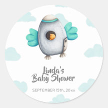 Minimalistisch Astronaut Bird Baby Dusche Gefallen