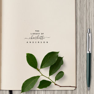 Minimalistisch aus der Bibliothek eleganter Skript Gummistempel