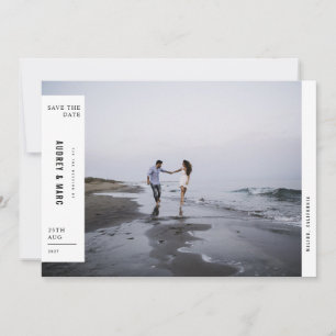 Minimalistisch Avant Garde Foto Wedding Save The Date