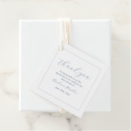 Minimalistisch Baby Dusche Dusty Blue Modern Gevor Geschenkanhänger