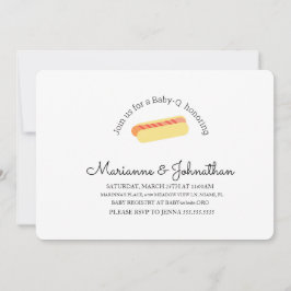 Minimalistisch Baby Dusche GRILLEN Baby Q Backyard Einladung