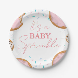 Minimalistisch Baby Sprinkles Babydusche Pappteller