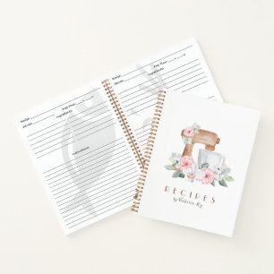Minimalistisch Bäckerei Caterer Rezept-Noteb Notizbuch