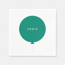 Minimalistisch Balloon | Grüne Geburtstagspartei d