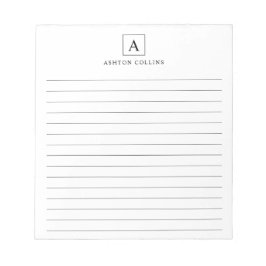 Minimalistisch Basic Black Notepad Notizblock