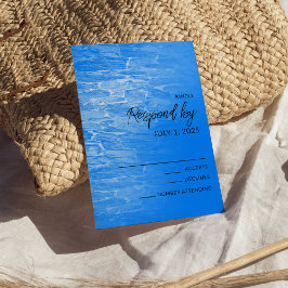 Minimalistisch Beach Azure RSVP Karte