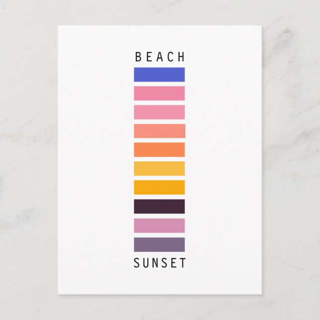 Minimalistisch Beach Sunset Florida Neue Zuhause Ankündigungspostkarte (Vorderseite)
