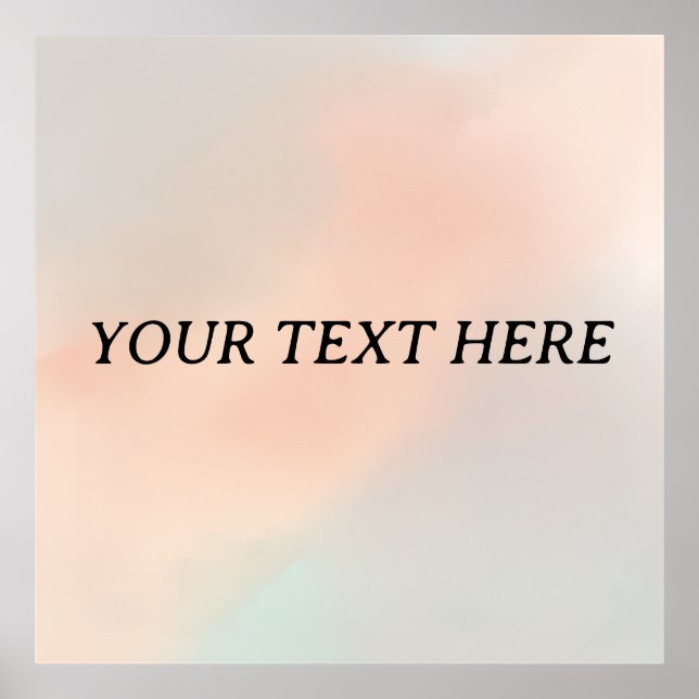 Minimalistisch bearbeitbares Poster - Serene Paste (Vorne)