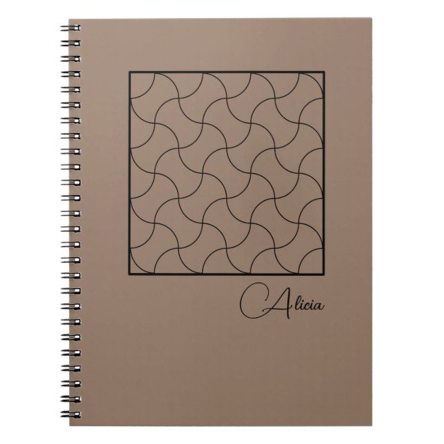 Minimalistisch Beige Geometric Journal-Notebook Notizblock (Vorderseite)
