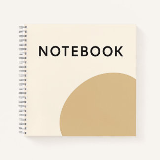 Minimalistisch Beige Notebook - Geometrisches Note Notizbuch