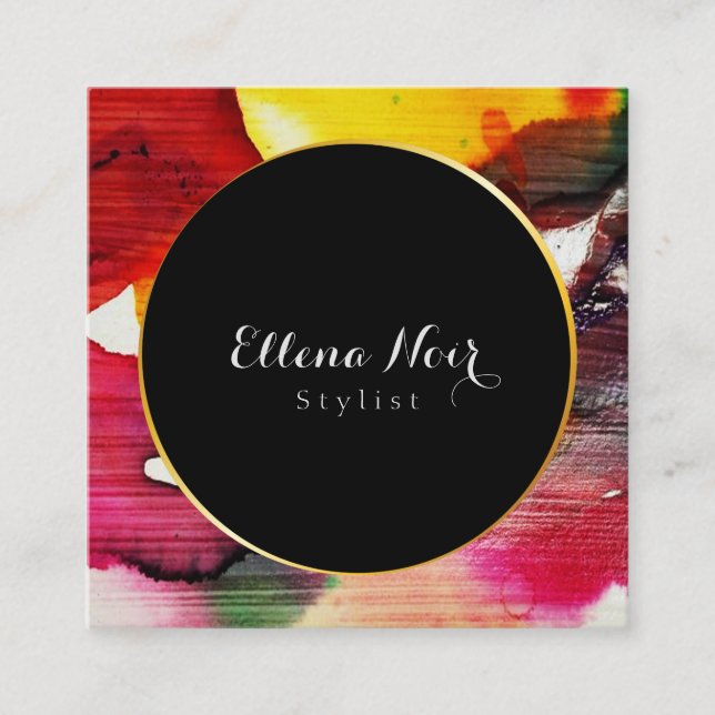 Minimalistisch, beruflich, modern, elegant quadratische visitenkarte (Vorderseite)