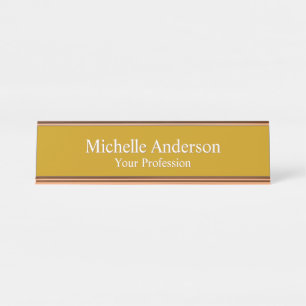 Minimalistisch Beruflich Modernes Schlichtes Dijon Schreibtischnamensplakette