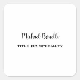 Minimalistisch Beruflich Modernes Schlichtes Schwa Quadratischer Aufkleber