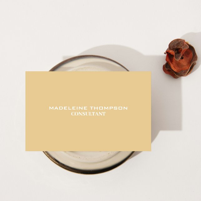 Minimalistisch Beruflich Visitenkarte (Minimalist Professional Business Card in Mustard Yellow)