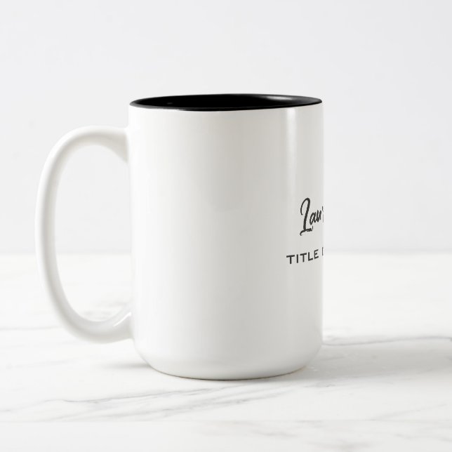Minimalistisch Beruflich Zweifarbige Tasse (Links)