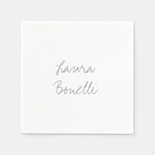 Minimalistisch Beruflicher Name Serviette