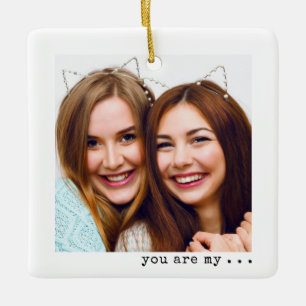 Minimalistisch Best Friend Forever Foto Ornament