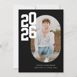 Minimalistisch Black 2025 Foto Abschluss Ankündigung