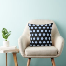 Minimalistisch Black & Aqua Blue Polka Dots