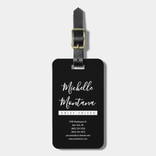 Minimalistisch Black Beruflich Modern Gepäckanhänger
