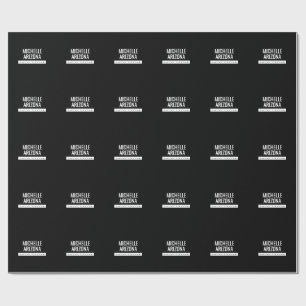 Minimalistisch Black Beruflich Modern Geschenkpapier