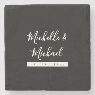 Minimalistisch Black Beruflich Modern Steinuntersetzer