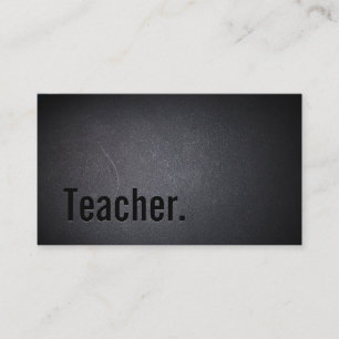Minimalistisch Black Bold Teacher Visitenkarte