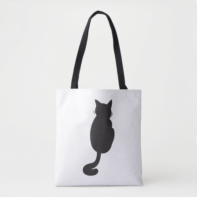 Minimalistisch Black Cat Silhouette (Vorderseite)